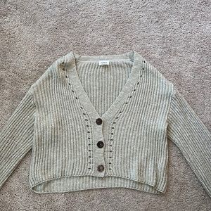 UpWest Cropped Oatmeal Cardigan. Size Medium.